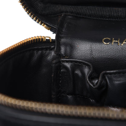 Chanel Lambskin Vanity Cosmetic Case Black 20 of 21