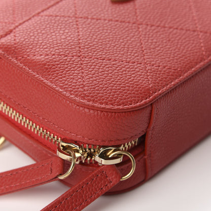 Chanel Grained Calfskin Quilted Waist Bag Red 6 of 10