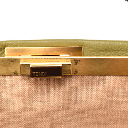 Fendi Cuoio Romano Selleria Large Peekaboo Iconic Satchel Muschio Moro 8 of 16