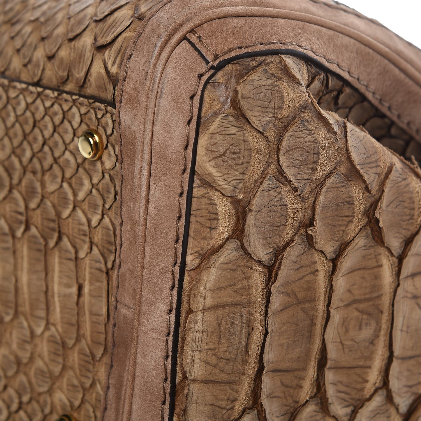 Python Large GG Running Tote Brown