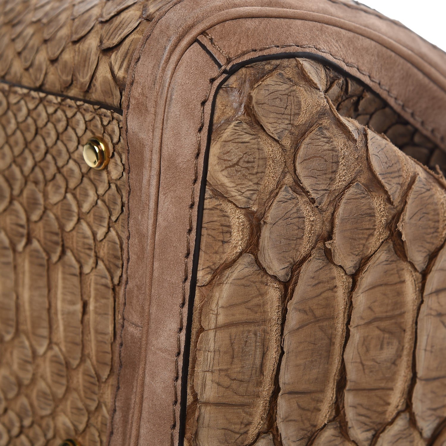 Gucci Python Large GG Running Tote Brown 9 of 10