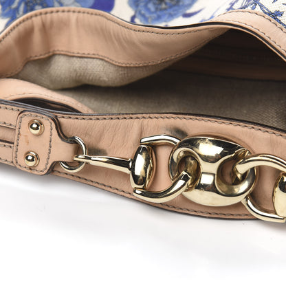 Gucci Canvas Flora Floral Large Wave Hobo Blue 8 of 10