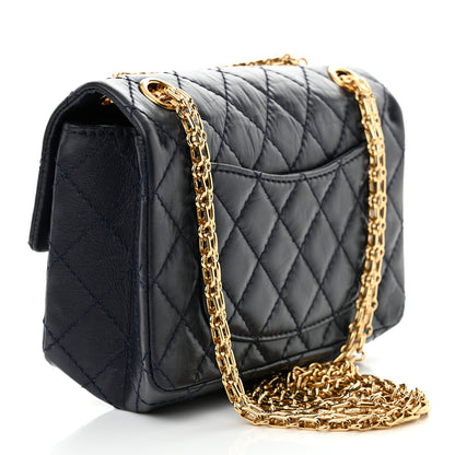 Chanel Aged Calfskin Quilted 2.55 Reissue Mini Flap Navy 3 of 10