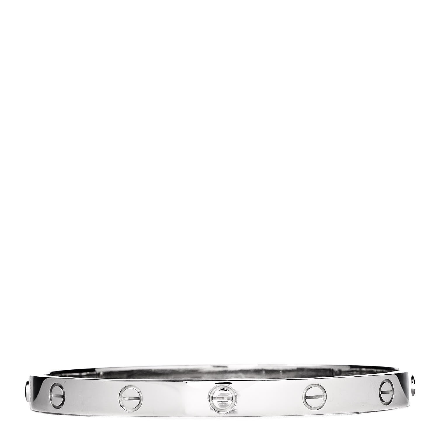 Cartier 18K White Gold LOVE Bracelet 19 1 of 5