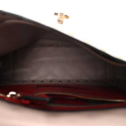 Valentino Garavani Lambskin Medium Rockstud Spike Shoulder Bag Poudre 5 of 11
