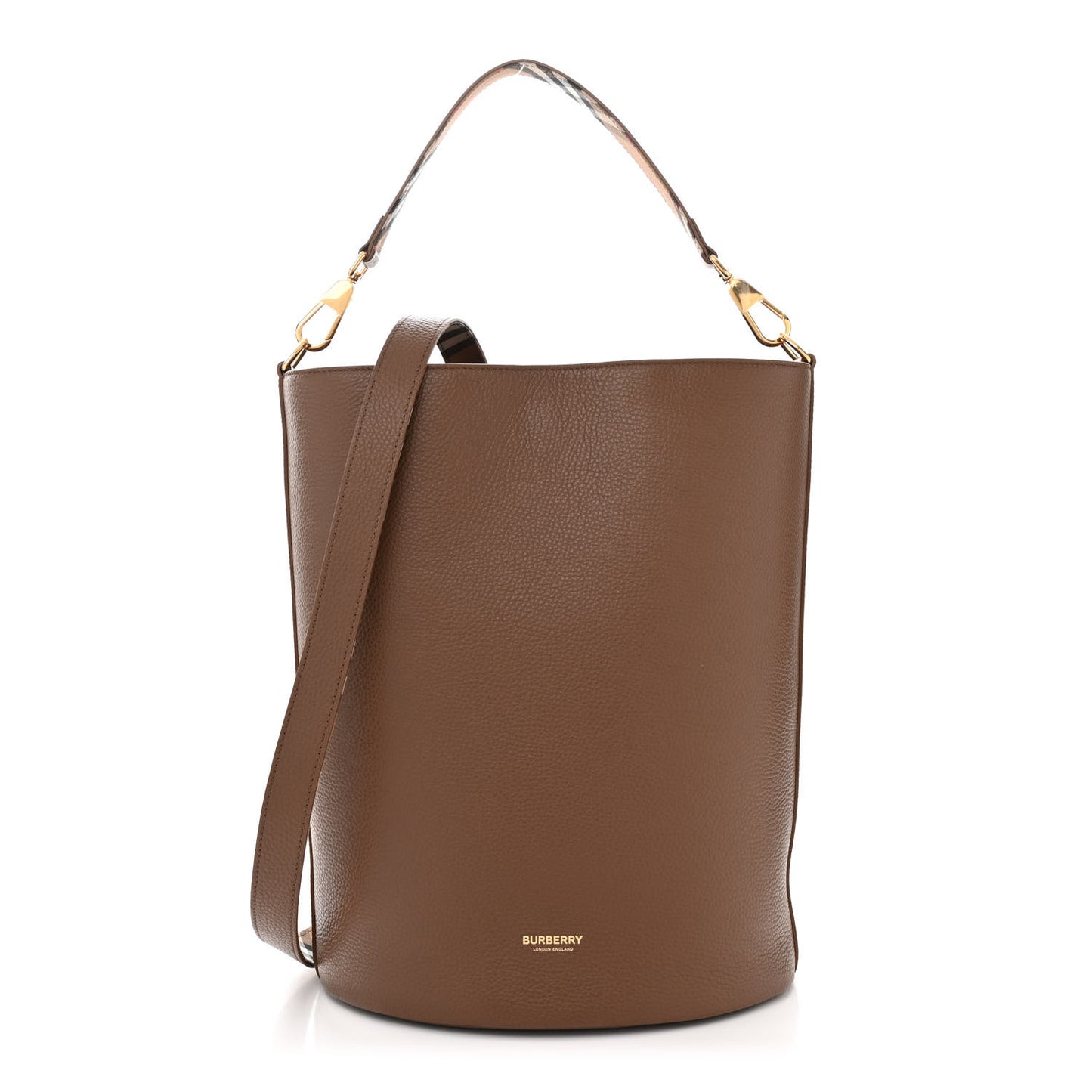 Calfskin Medium Bucket Bag Earth