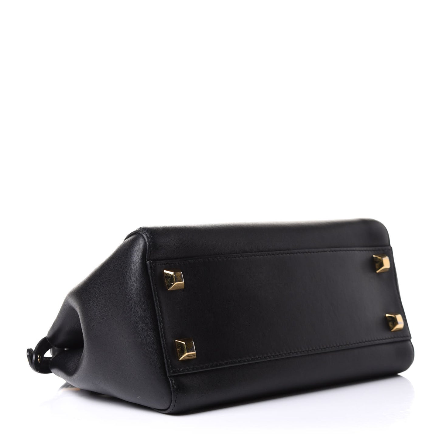 Nappa Studded Mini Peekaboo Iconic Satchel Black