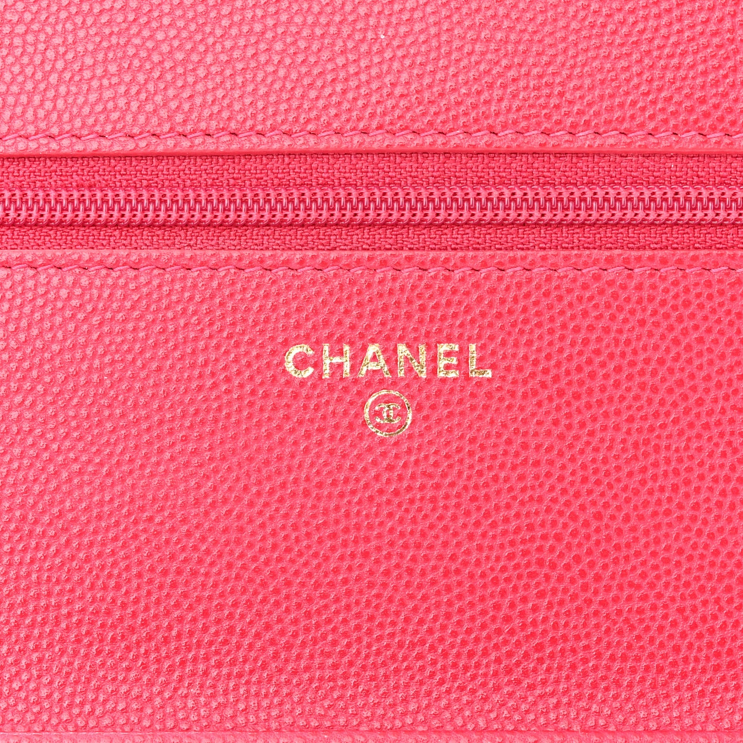 Caviar Quilted Golden Class Wallet On Chain WOC Fuchsia