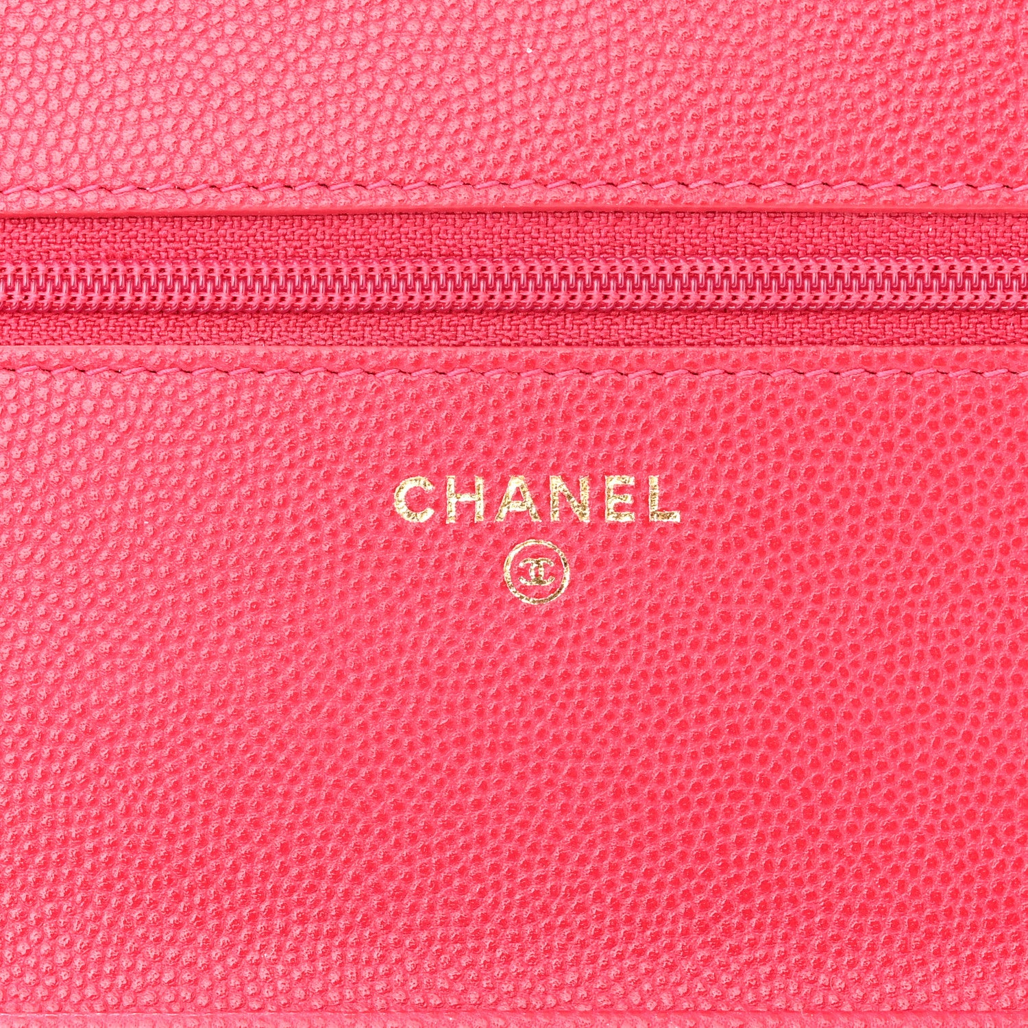 Chanel Caviar Quilted Golden Class Wallet On Chain WOC Fuchsia 5 of 10