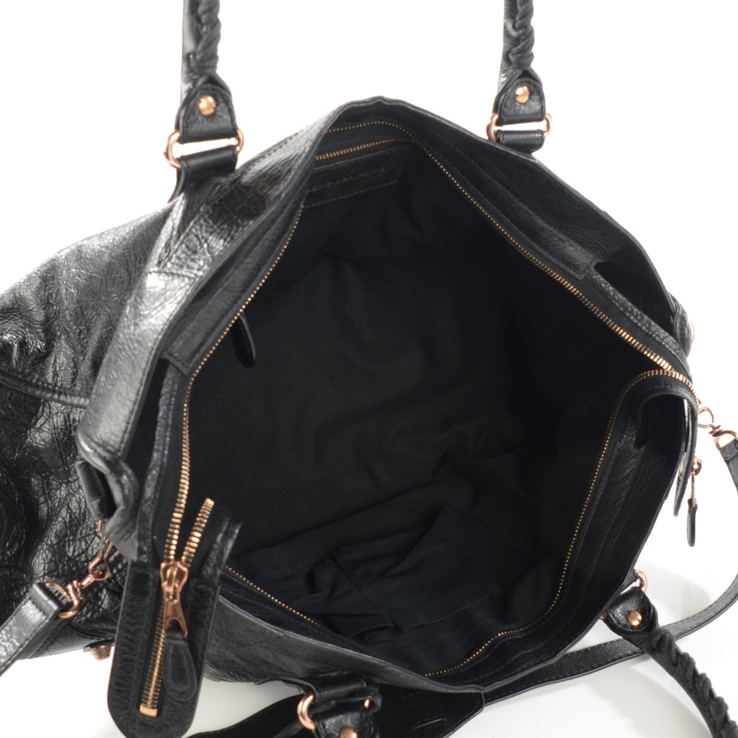 Agneau Giant 12 Rose Gold Hardware Part Time Black
