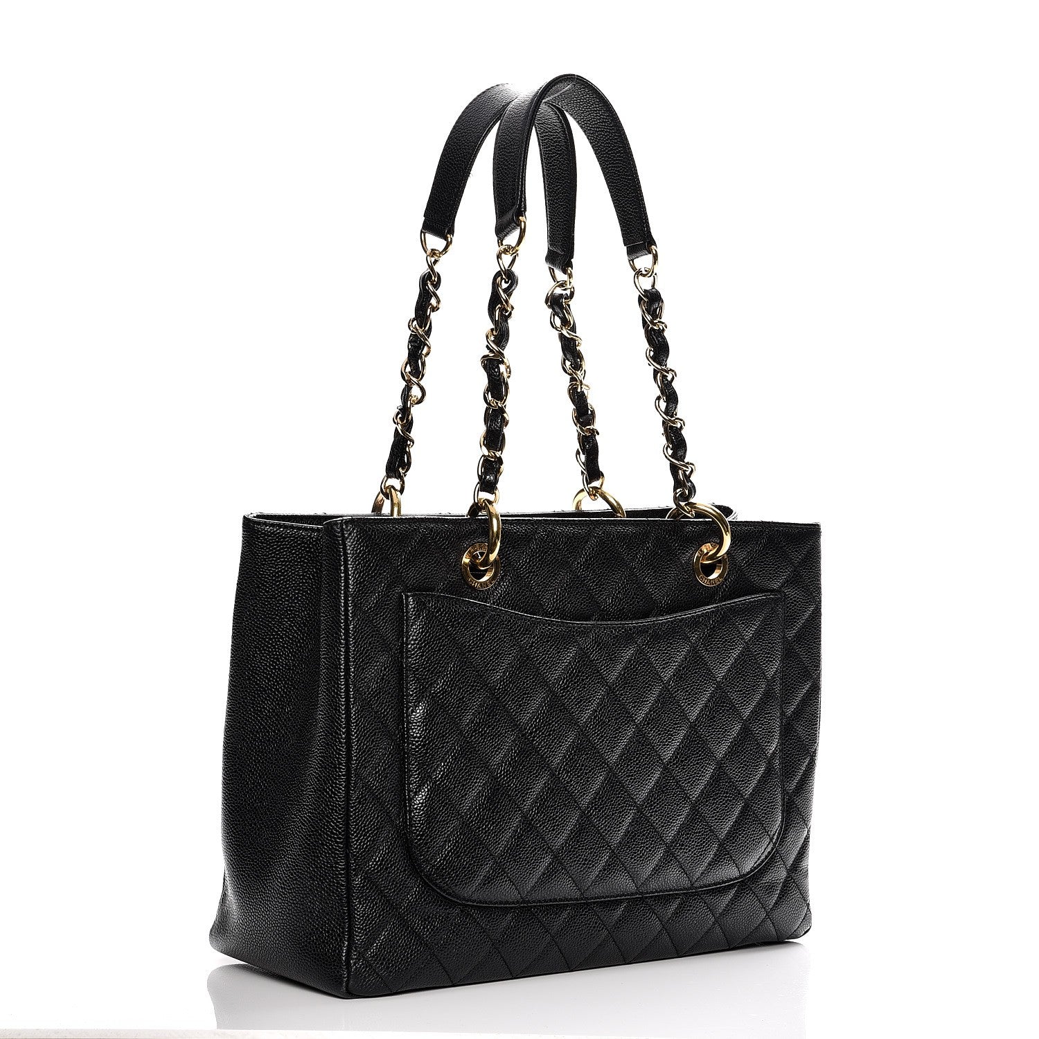 Chanel Caviar Quilted Grand Shopping Tote GST Black 3 of 11