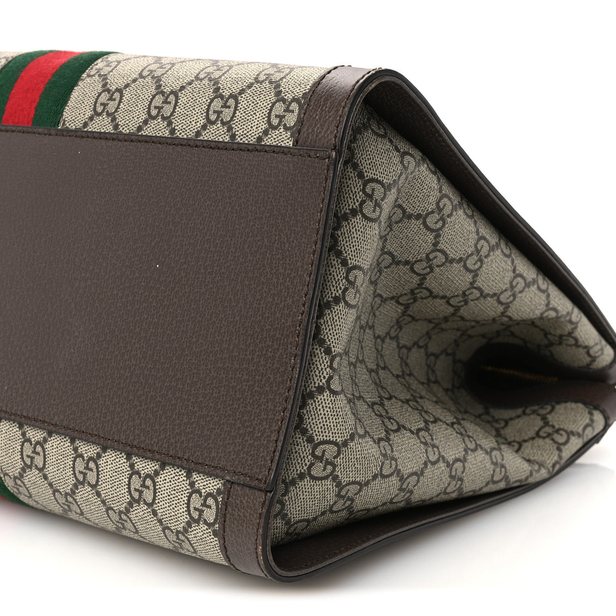 Gucci GG Supreme Monogram Web Medium Ophidia Tote Bag Brown 10 of 12