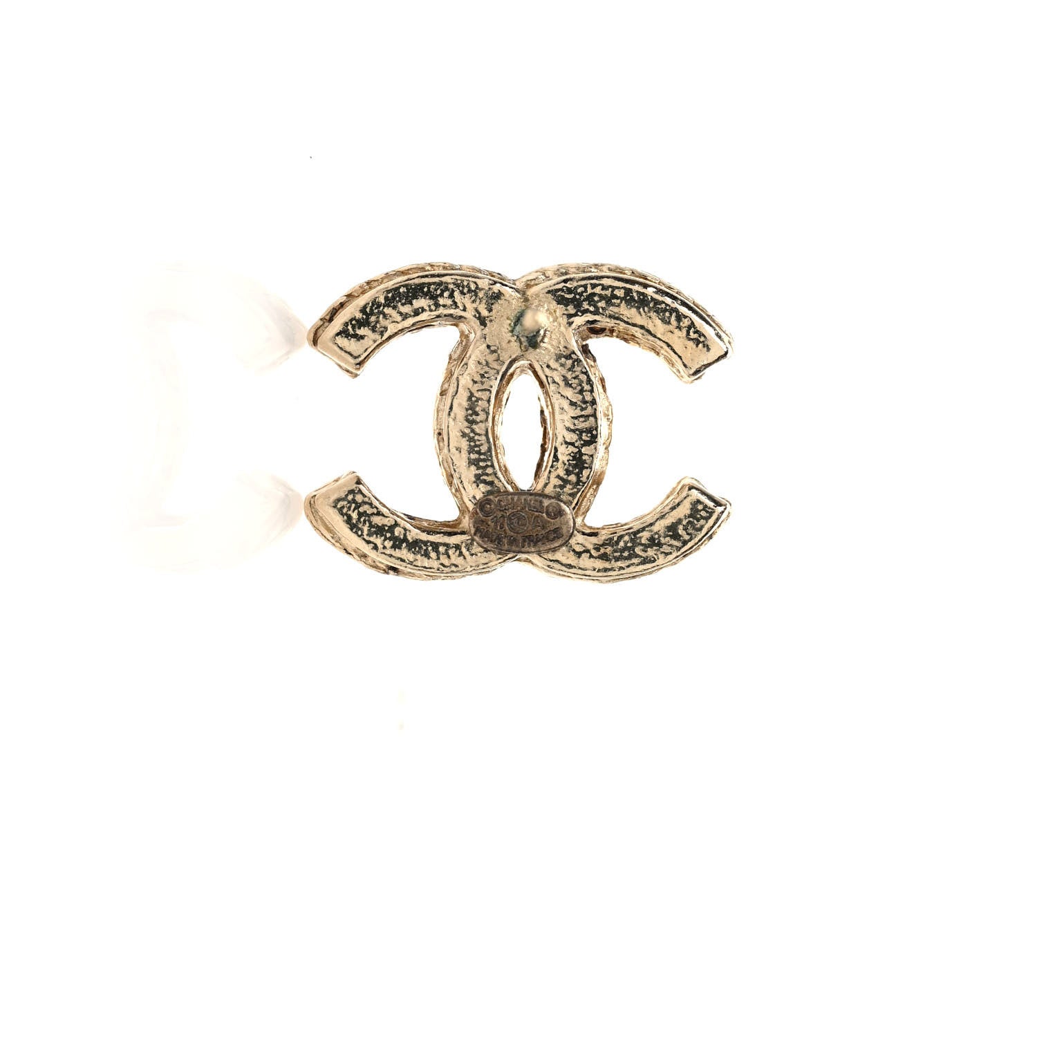 Chanel Metal Braided CC Stud Earrings Gold 4 of 4