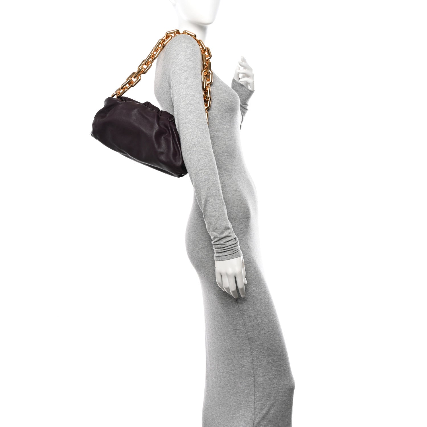 Bottega Veneta Calfskin The Pouch Chain Grape 3 of 9