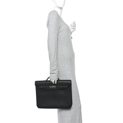 Hermes Togo Kelly Depeches 36 Black 2 of 9