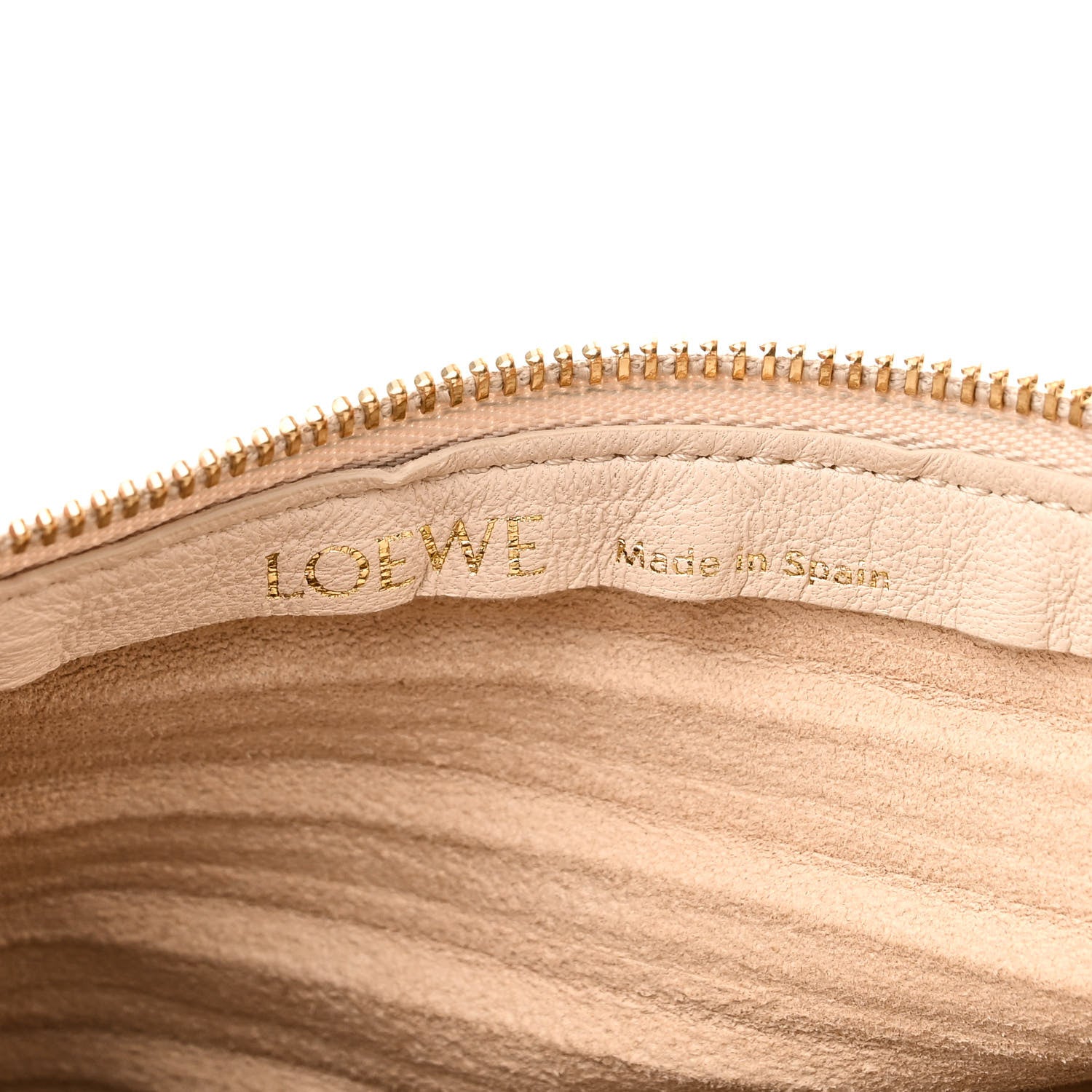 Loewe Lambskin Pleated Bracelet Pouch Shoulder Bag White 6 of 9