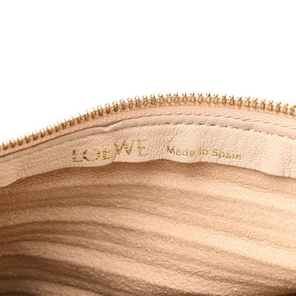 Loewe Lambskin Pleated Bracelet Pouch Shoulder Bag White 6 of 9