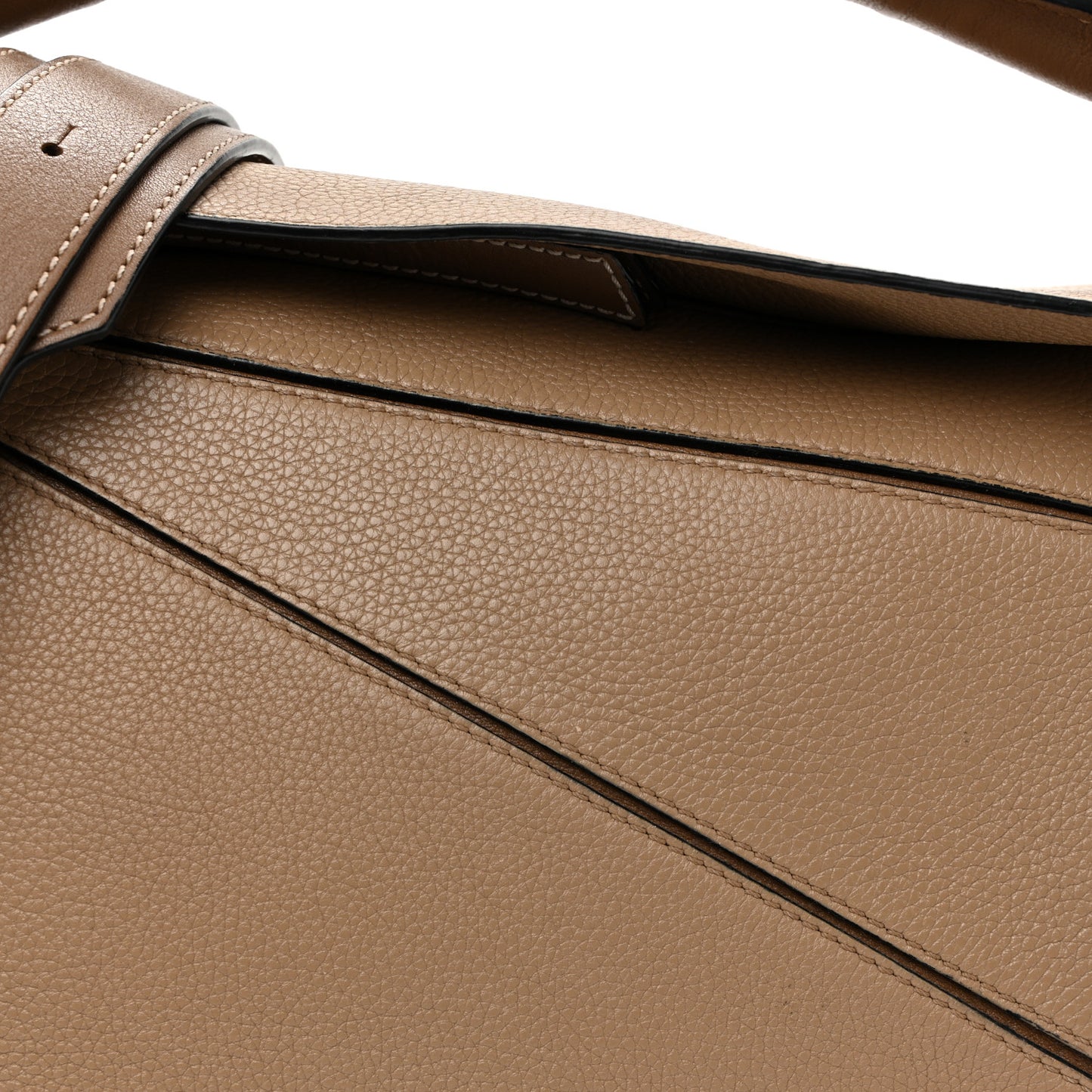Calfskin Medium Puzzle Bag Sand Mink
