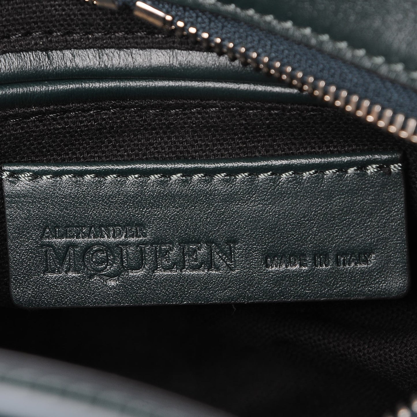 Calfskin Mini Padlock Dark Green Bottle