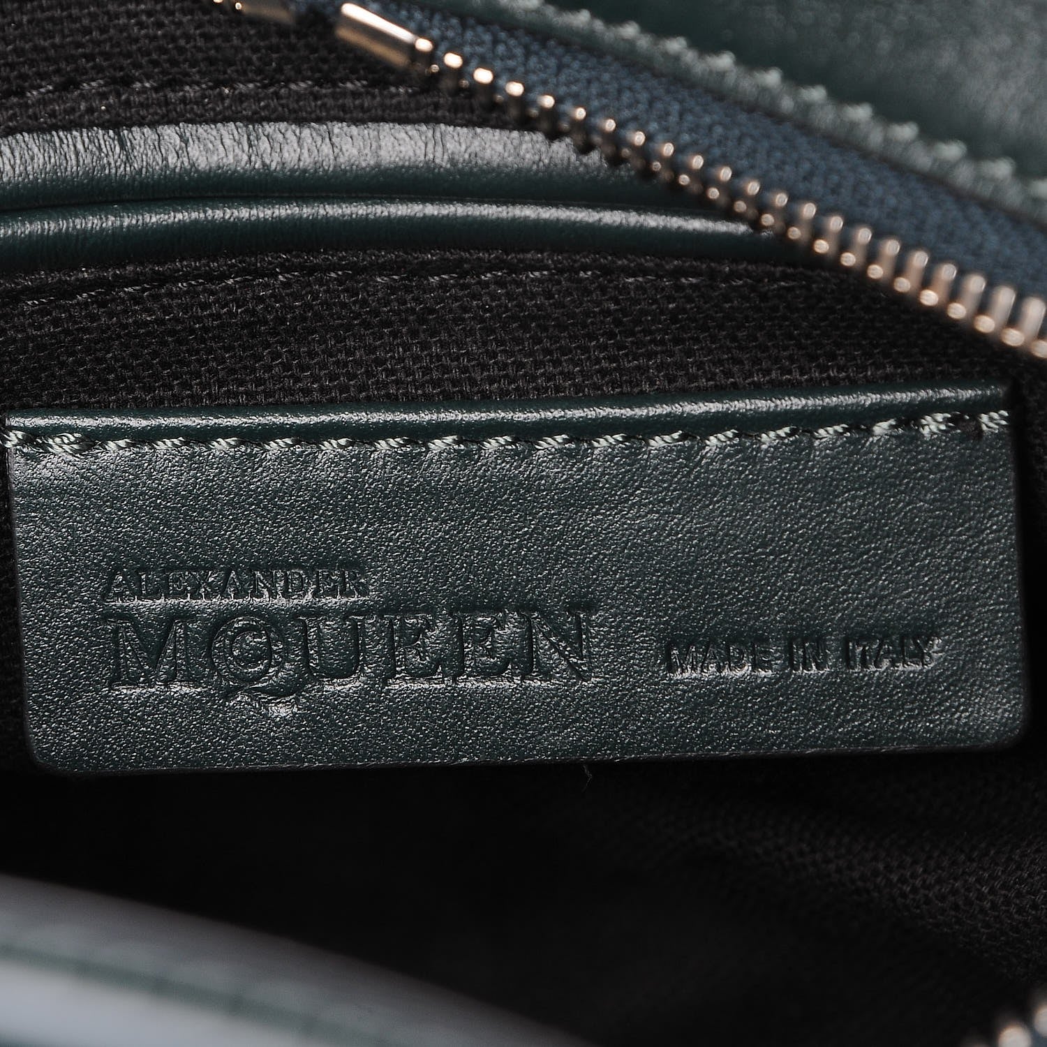 Alexander McQueen Calfskin Mini Padlock Dark Green Bottle 7 of 8