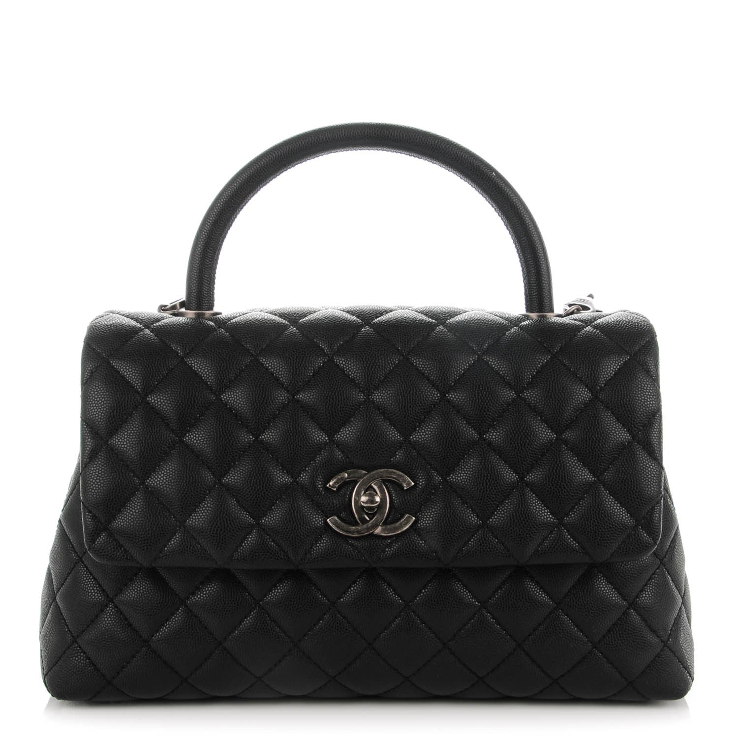 Chanel Caviar Quilted Small Coco Handle Flap Black 1 of 8