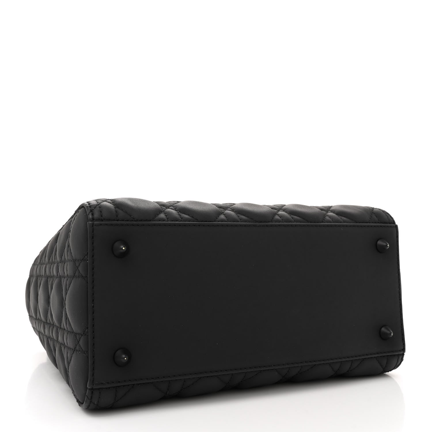 Christian Dior Ultra Matte Calfskin Cannage Medium Lady Dior Black 4 of 11