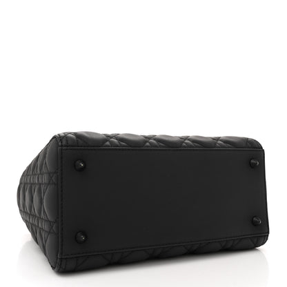 Christian Dior Ultra Matte Calfskin Cannage Medium Lady Dior Black 4 of 11