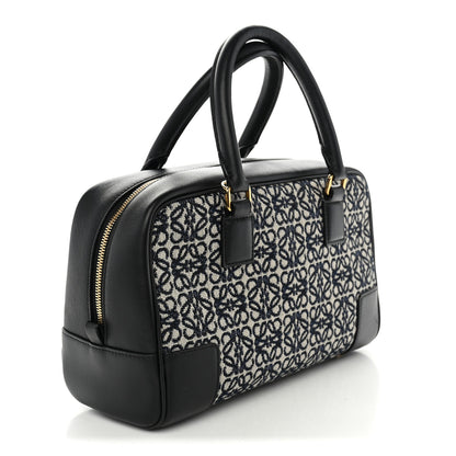 Loewe Jacquard Anagram Calfskin Amazona 23 Black Navy 3 of 10