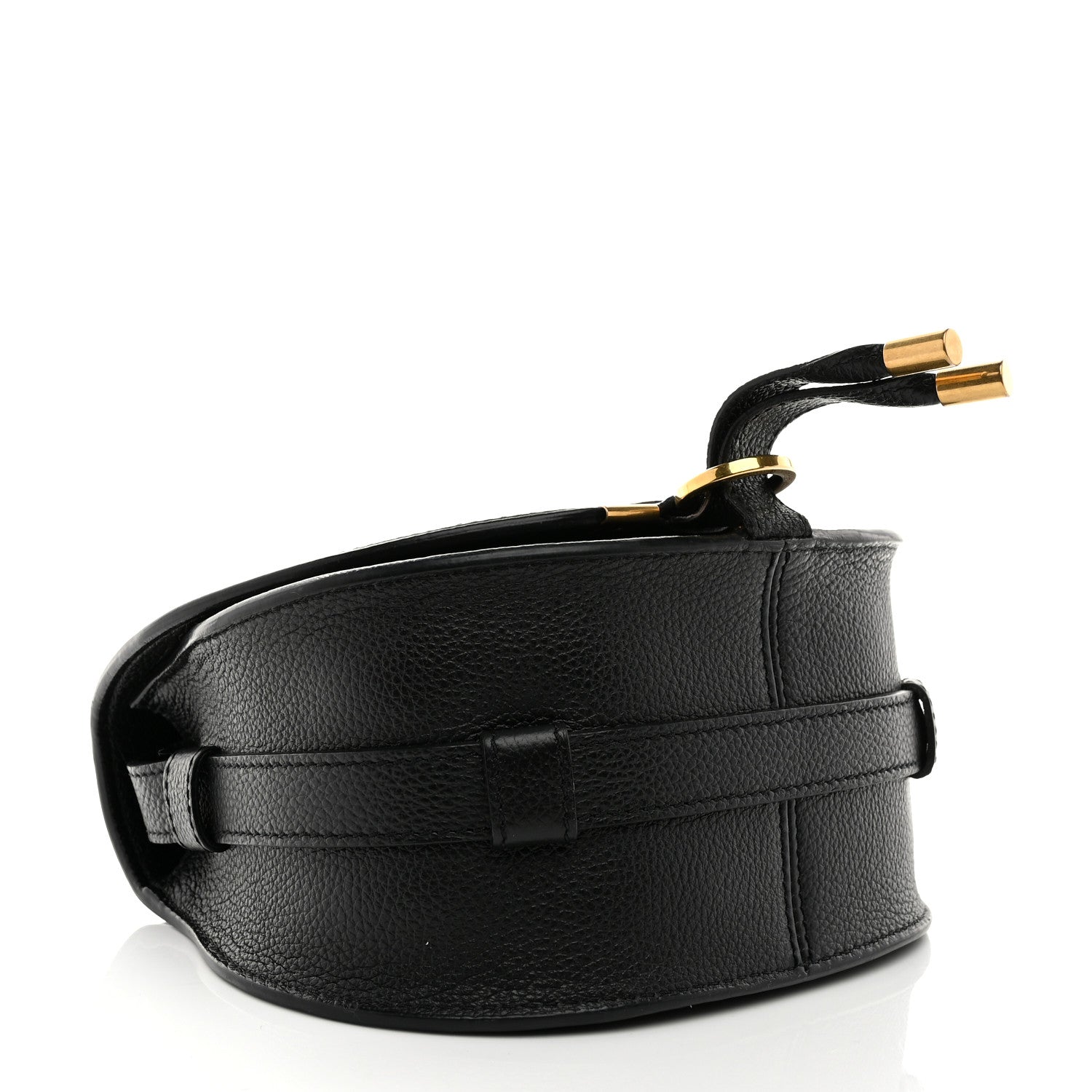 Chloe Grained Calfskin Small Marcie Saddle Bag Black 4 of 11