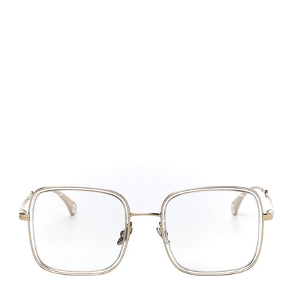Chanel Metal Removable Pearl Chain Square Eyeglasses 2195-S Silver 4 of 6