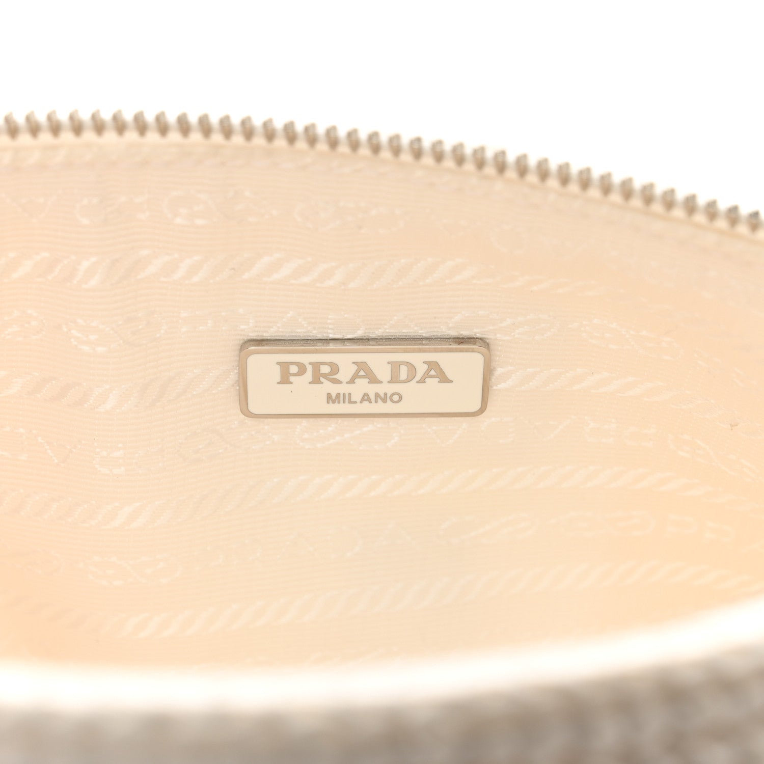 Prada Yarn Raffia Effect Crochet Triangle Shoulder Bag White 7 of 9