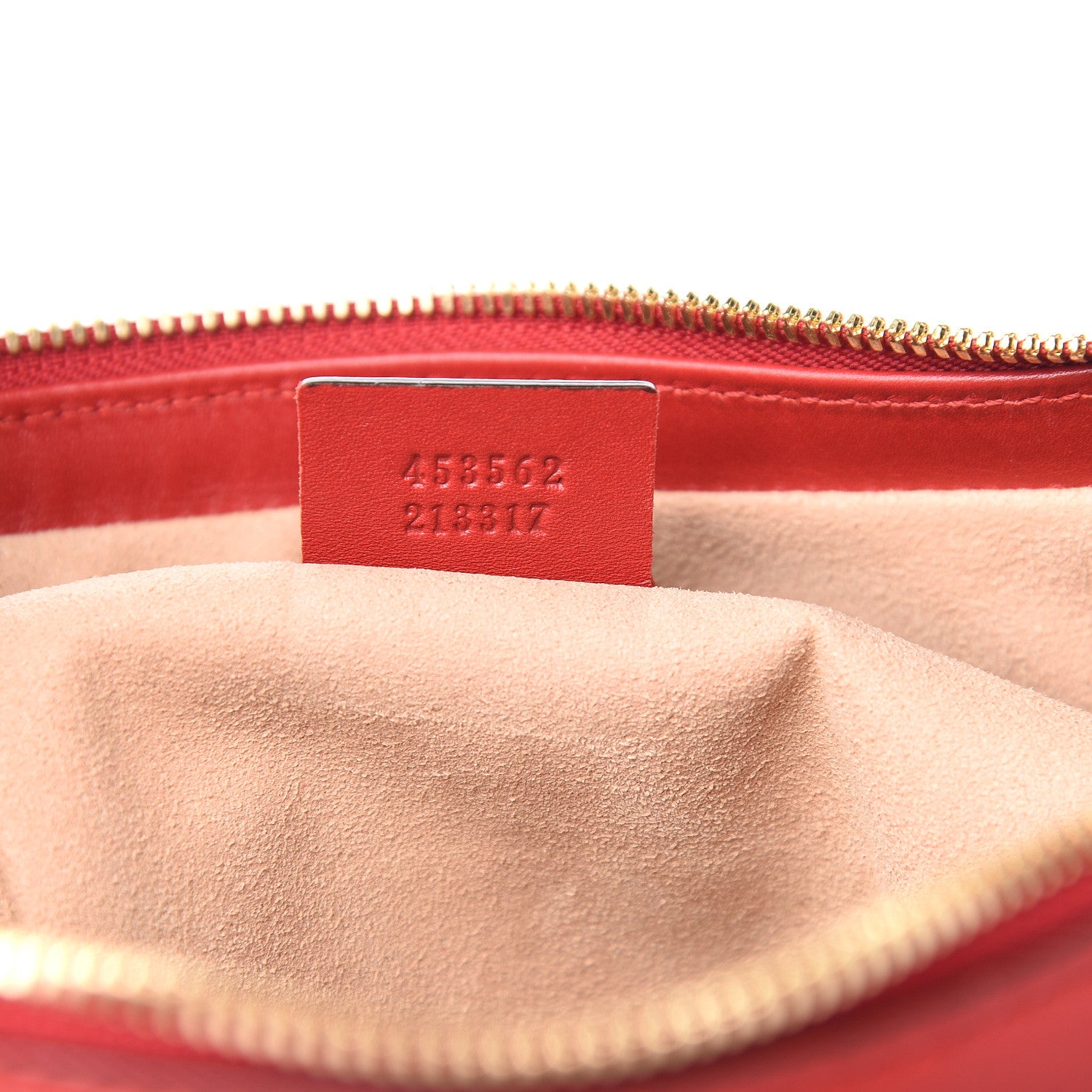 Gucci Apollo Calfskin GG Dadini Embroidered Chain Hobo Hibiscus Red 6 of 9