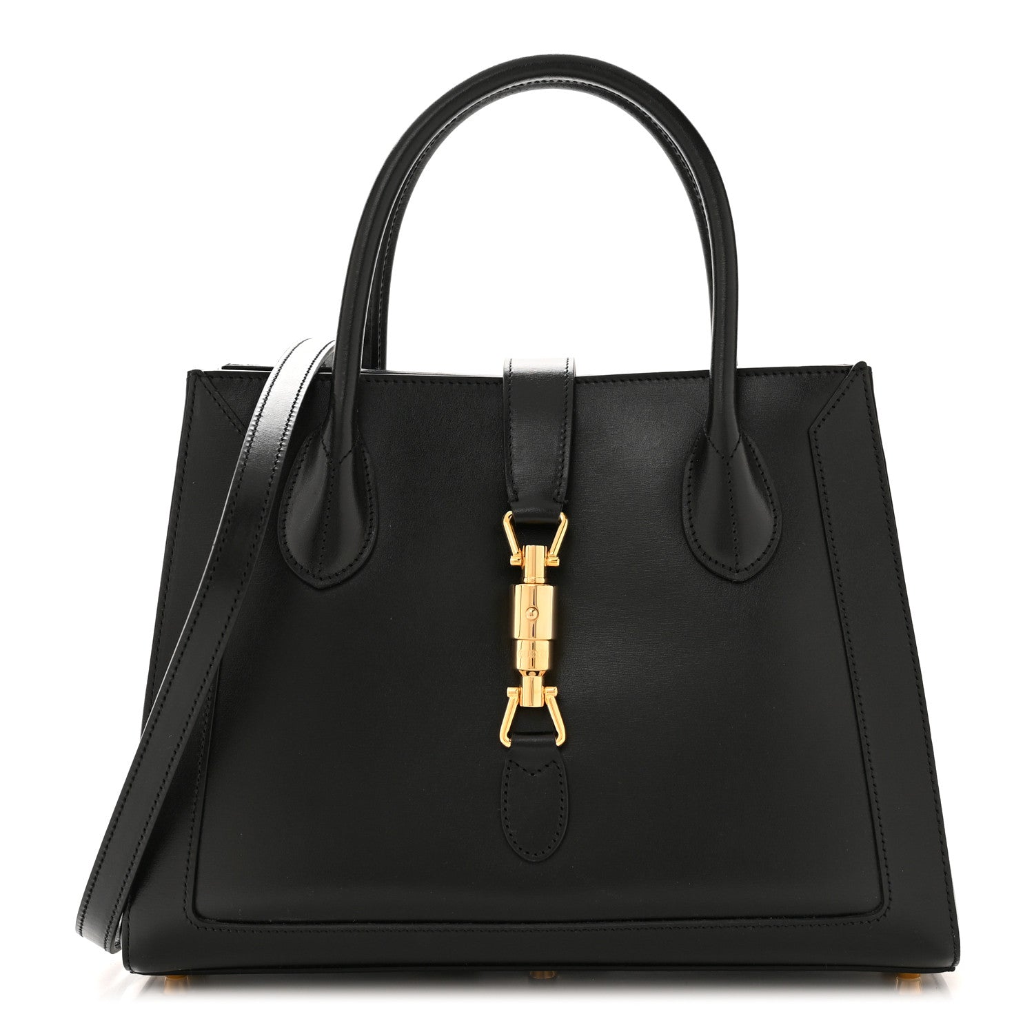 Gucci Boarded Plutone Calfskin Medium Jackie 1961 Tote Black 1 of 10
