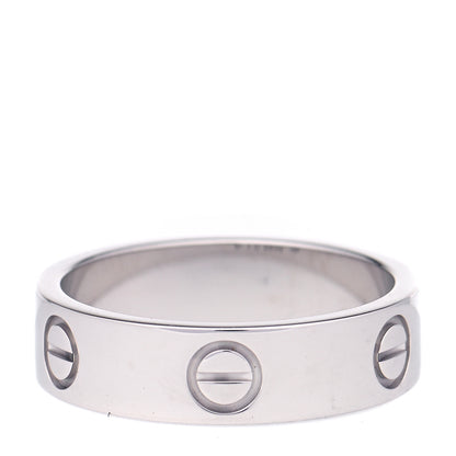 Cartier 18K White Gold 5.5mm LOVE Ring 56 7.5 3 of 6