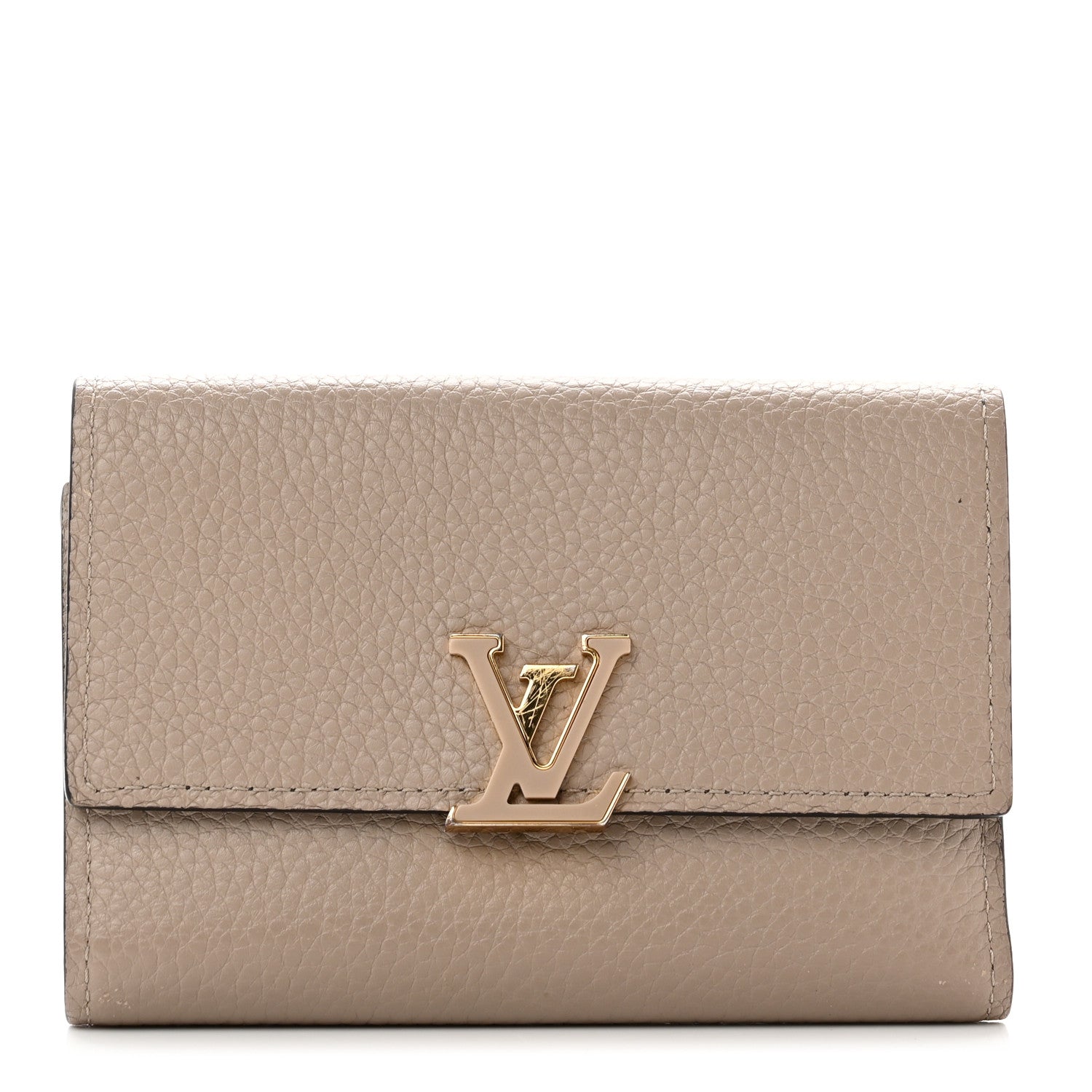 Louis Vuitton Taurillon Capucines Compact Wallet Galet 1 of 7