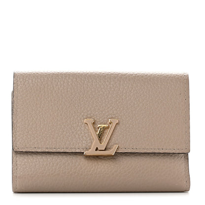 Louis Vuitton Taurillon Capucines Compact Wallet Galet 1 of 7