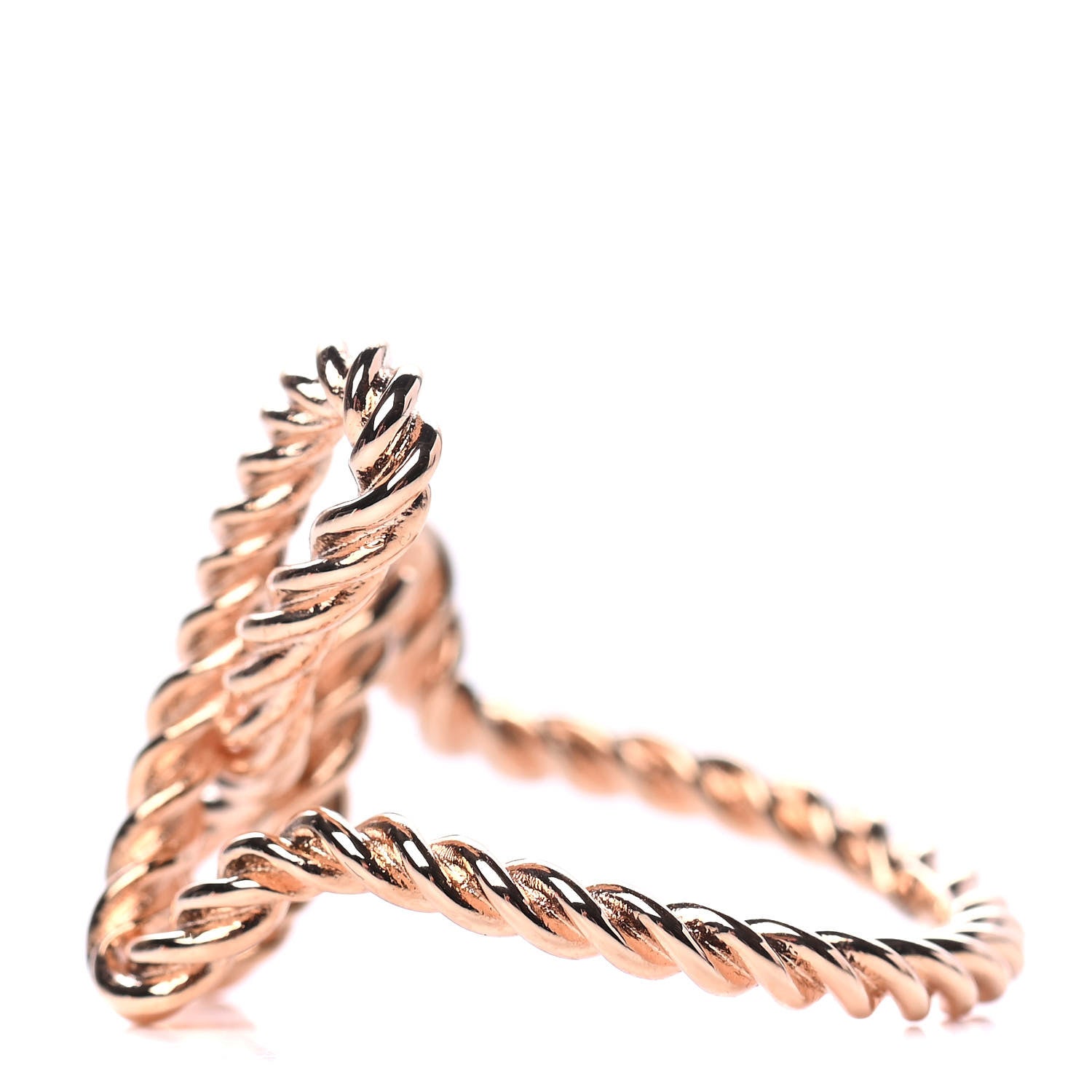 Hermes Brass Cord'H Scarf Ring Rose Gold 2 of 3
