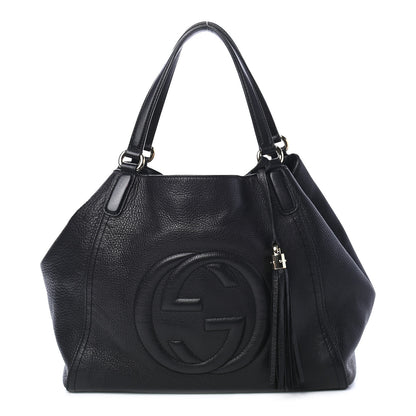 Gucci Pebbled Calfskin Medium Soho Shoulder Bag Black 1 of 11