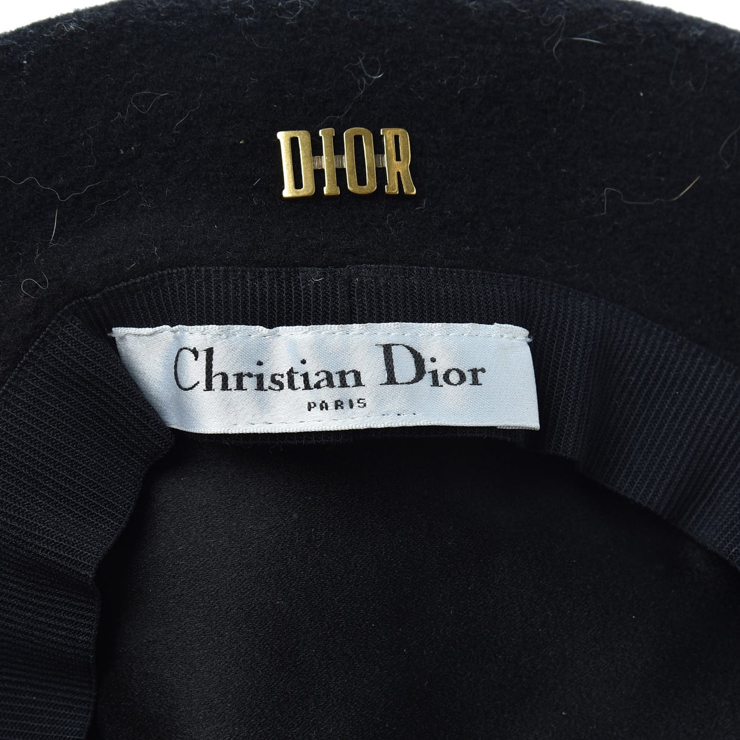 Rabbit Felt DiorArty Beret Black Grey