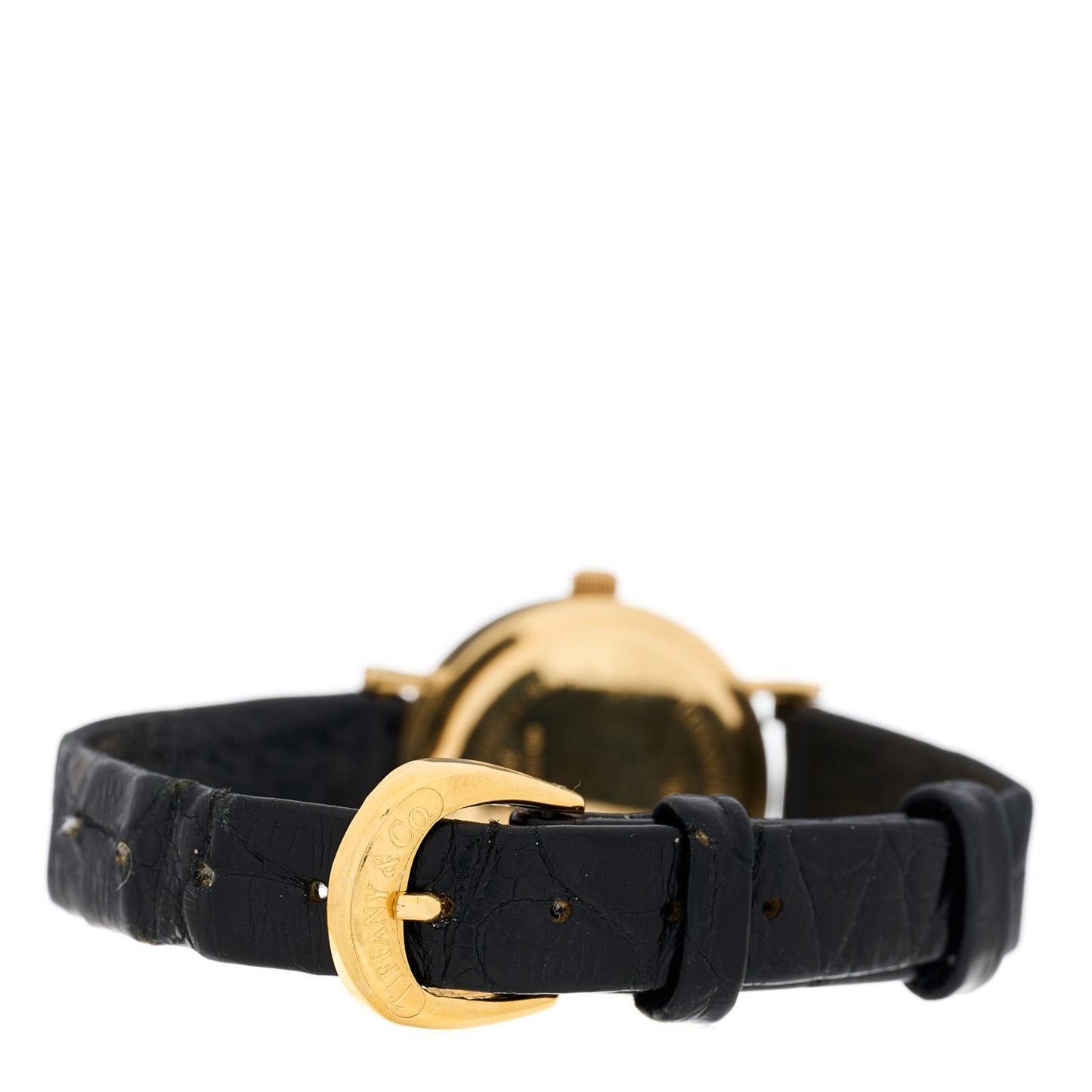 18K Yellow Gold Alligator 24mm Atlas Quartz Watch Gold