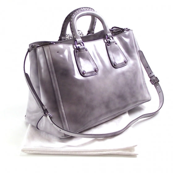 Spazzolato Crystal Tote Grey