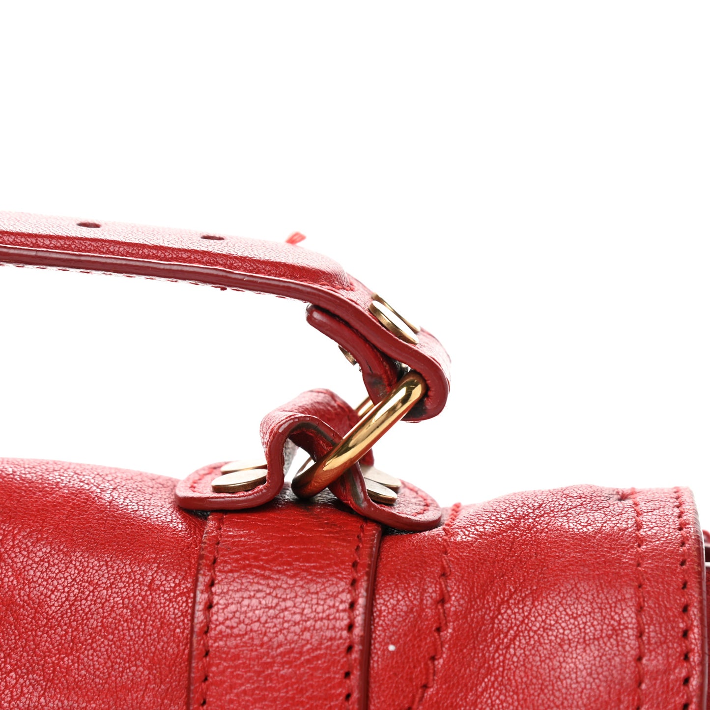 Lambskin Medium PS1 Satchel Red