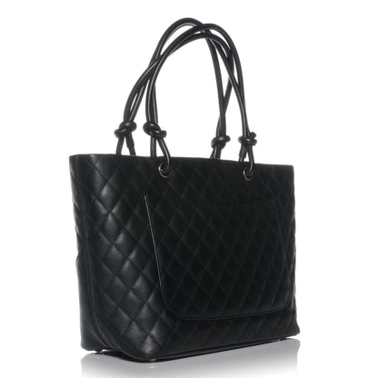 Chanel Calfskin Quilted Large Cambon Tote Black 3 of 8