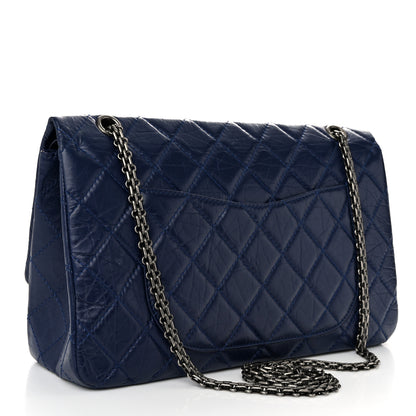 Chanel Aged Calfskin Quilted 2.55 Reissue 227 Flap Dark Blue 3 of 10