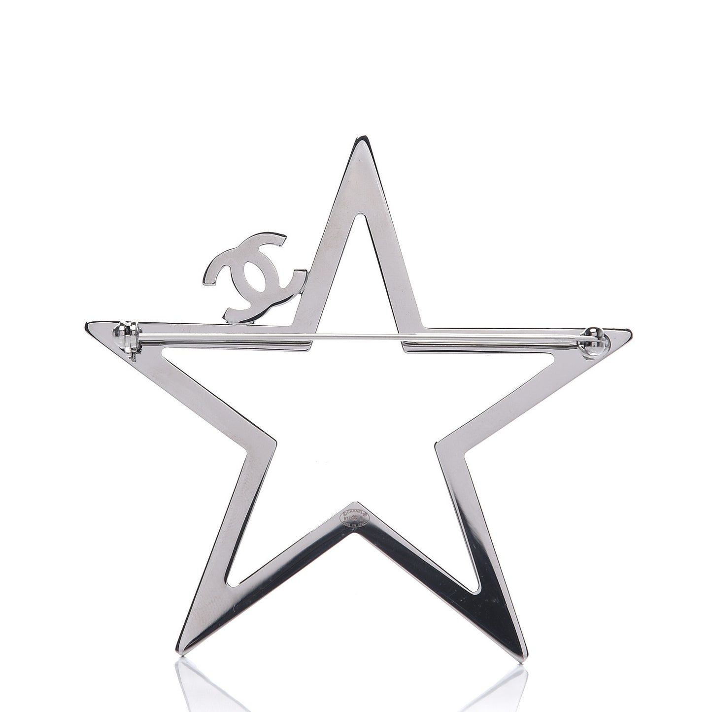 Ruthenium Crystal Star CC Brooch