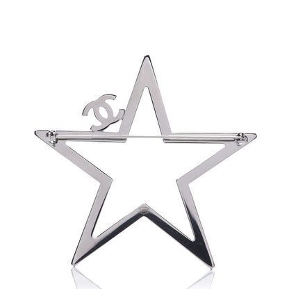 Chanel Ruthenium Crystal Star CC Brooch 2 of 4