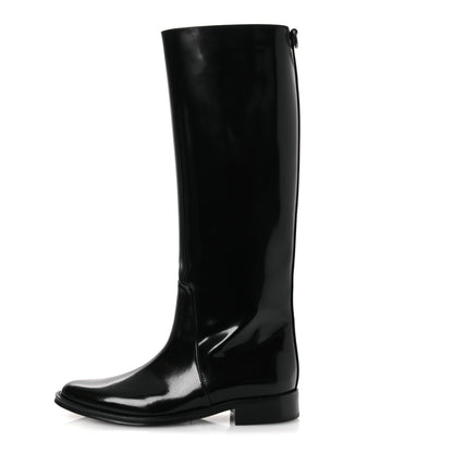 Saint Laurent Vitello Ruinart Hunt 25 Boots 38.5 Black 1 of 13