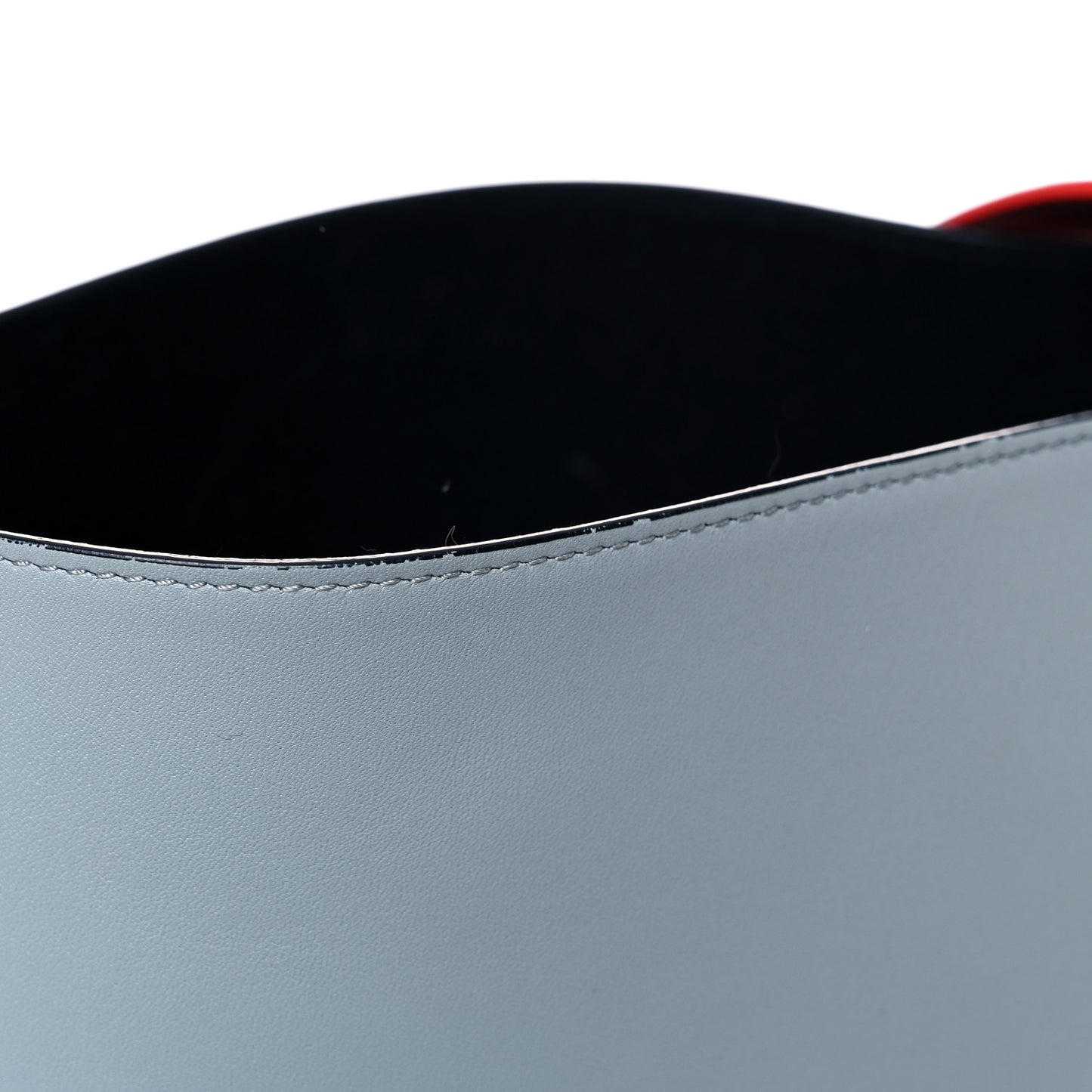 Shiny Smooth Calfskin Small Twisted Cabas Kohl Cloud