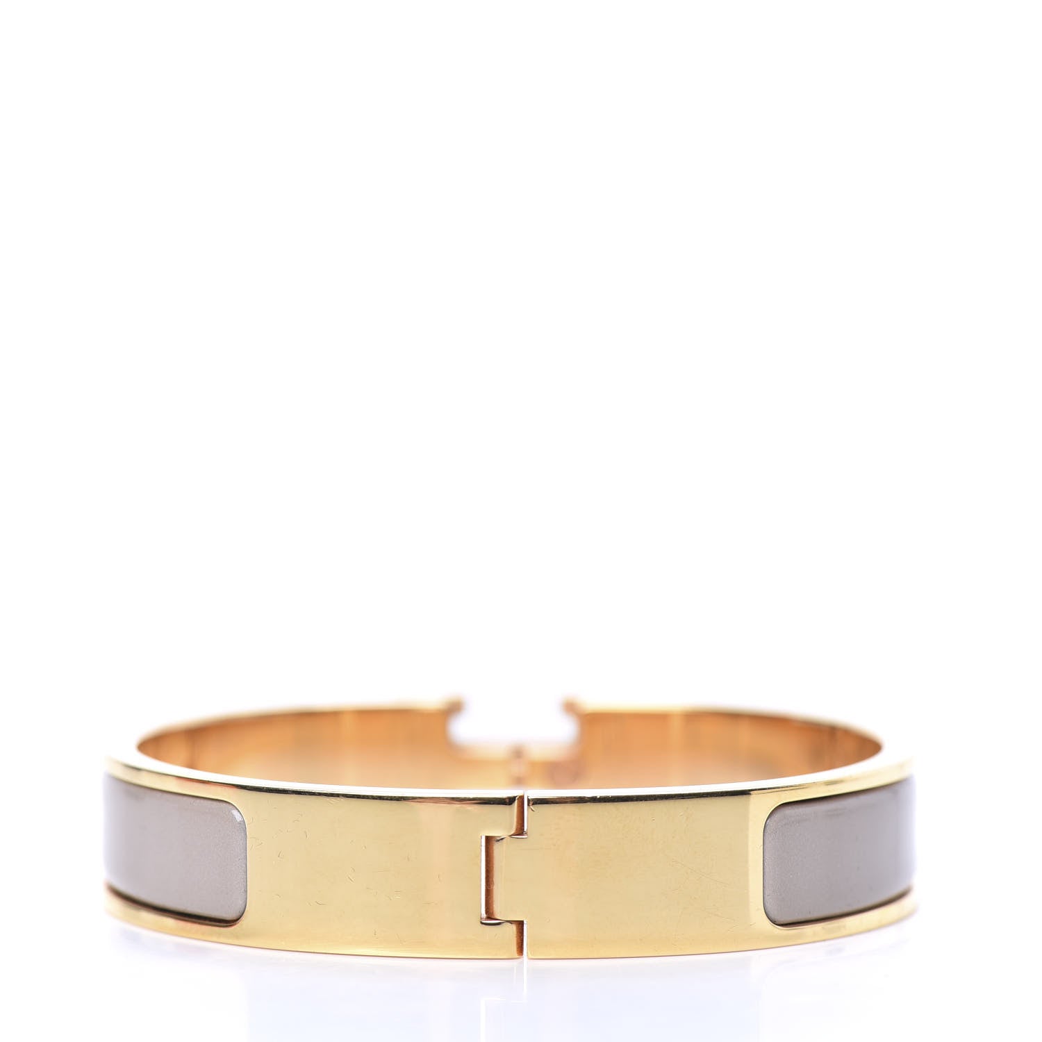 Hermes Enamel Clic Clac H Narrow Bracelet PM Marron Glace 3 of 6