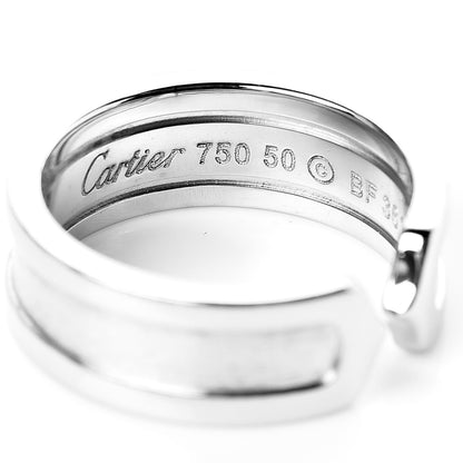 Cartier 18K White Gold 6.5mm C De Ring 50 5.25 4 of 5